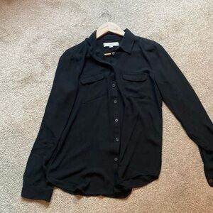 Ann Taylor loft black dress blouse